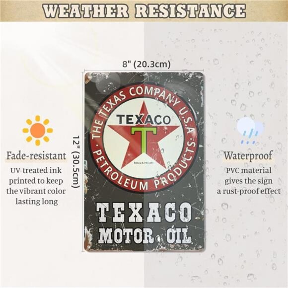 Vintage Garage Signs Room Decor 5PCS, PVC Made Garage Decor Signs - Picture 4 of 14